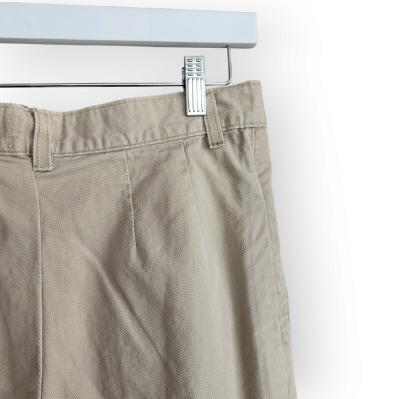 Vintage Riveted Lee Khaki Pleated High Waisted  Capri Trousers Pants 28 - Picture 5 of 7